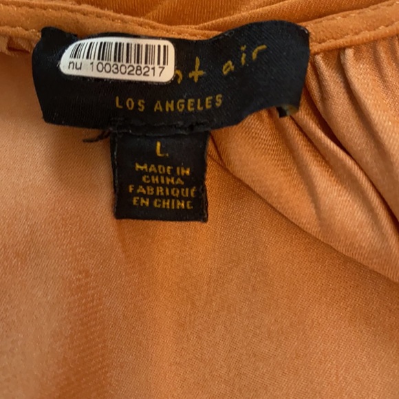 Women’s Current Air Anthropologie Romantic Orange Ruffle Dress Size Large - Picture 12 of 14